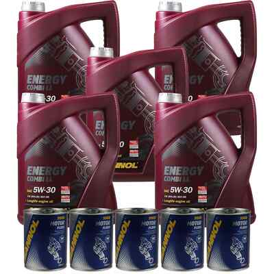 25L Motoröl MANNOL Energy Combi LL 5W-30 5x Motor Flush ADDITIV