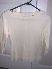 Women's Sweater Tommy Hilfiger Size M Beige Off White Color Exc Cond Gently Used