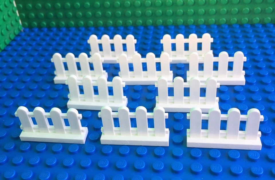 Lego White Picket Fences QTYx10 city garden farm fence friends 33303 4141607