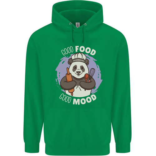 Good Food Good Mood Funny Panda Chef BBQ Childrens Kids Hoodie - Picture 40 of 74