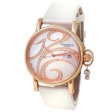 Chronoswiss Swing 18k Rose Gold Leather Mothe...
