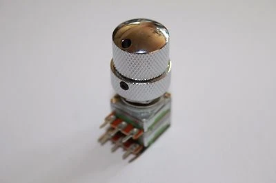 TMG Noll Tandem Poti Potentiometer 2 x 250 Kohm A = logarythmisch, mit 2 Potiknöpfen