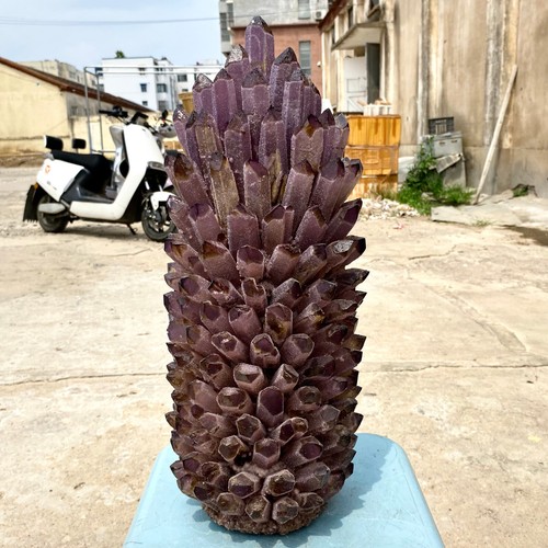 35.89LB New Find purple Phantom Quartz Crystal Cluster Mineral Specimen Healing - Picture 6 of 14