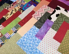 100 PCS ~ COTTON FABRIC SQUARES QUILTING 5"X 5" CHARM PACK ~ FREE SHIPPING