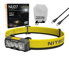NITECORE NU27 Ultra Lightweight Multi-Color Temperatures Outdoor Headlamp -600 L