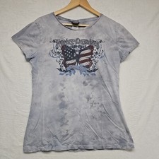 Harley Davidson Women's Tank Top 2XL Gray w/ Beads 2011 Made In USA Hall's HD