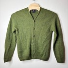 Vintage Skm Penguin Seattle Knitting Mills Sweater Sz L Virgin Wool Cardigan 60s