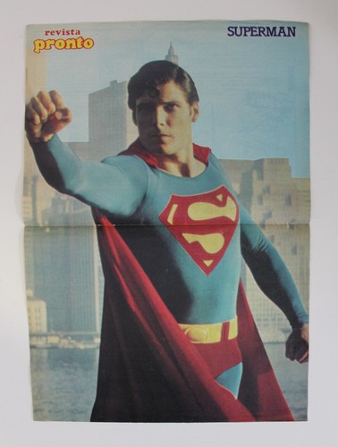 Póster SUPERMAN Años 70 Español Vintage En muy buen estado 37 x 26,5 cm (14,5" x 10,5") DC 2 - Imagen 2 de 8