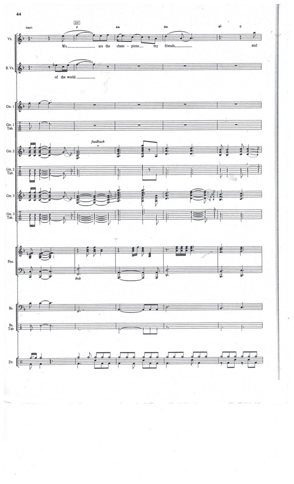 Songbook  Rock Legend Queen Band Score  Piano .Guitares. Chant .Basse. Batterie  - Photo 3/4