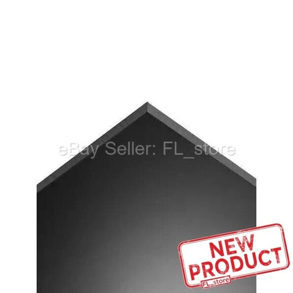 Black Plastic Sheet High Density Polyethylene  1/8" Thick x 24" L X 24" W  HDPE - Image 3 of 4