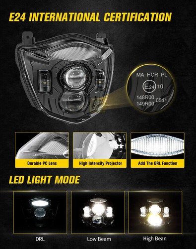 Fit For Yamaha XT660X XT660R 2004-2016 Motorcycle LED Headlight Assembly - Picture 16 of 16