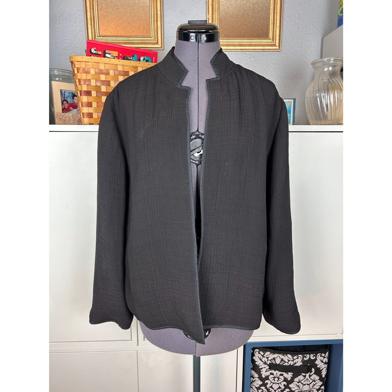 Chico's Black Silk Jacket - image 2