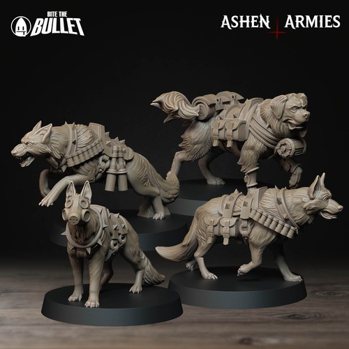 Combat Dog Miniatures | Sanctified Legion | Trench Crusade kompatibel | Bite the