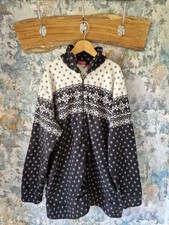 Unisex Tudor Court By Haband Soft Zip Up Fairisle Pattern Winter Fleece Jacket L