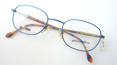 Missoni Markenbrille Herrenfassung Brillen zeitlos blau u. Hornoptik 52-20 Gr. M