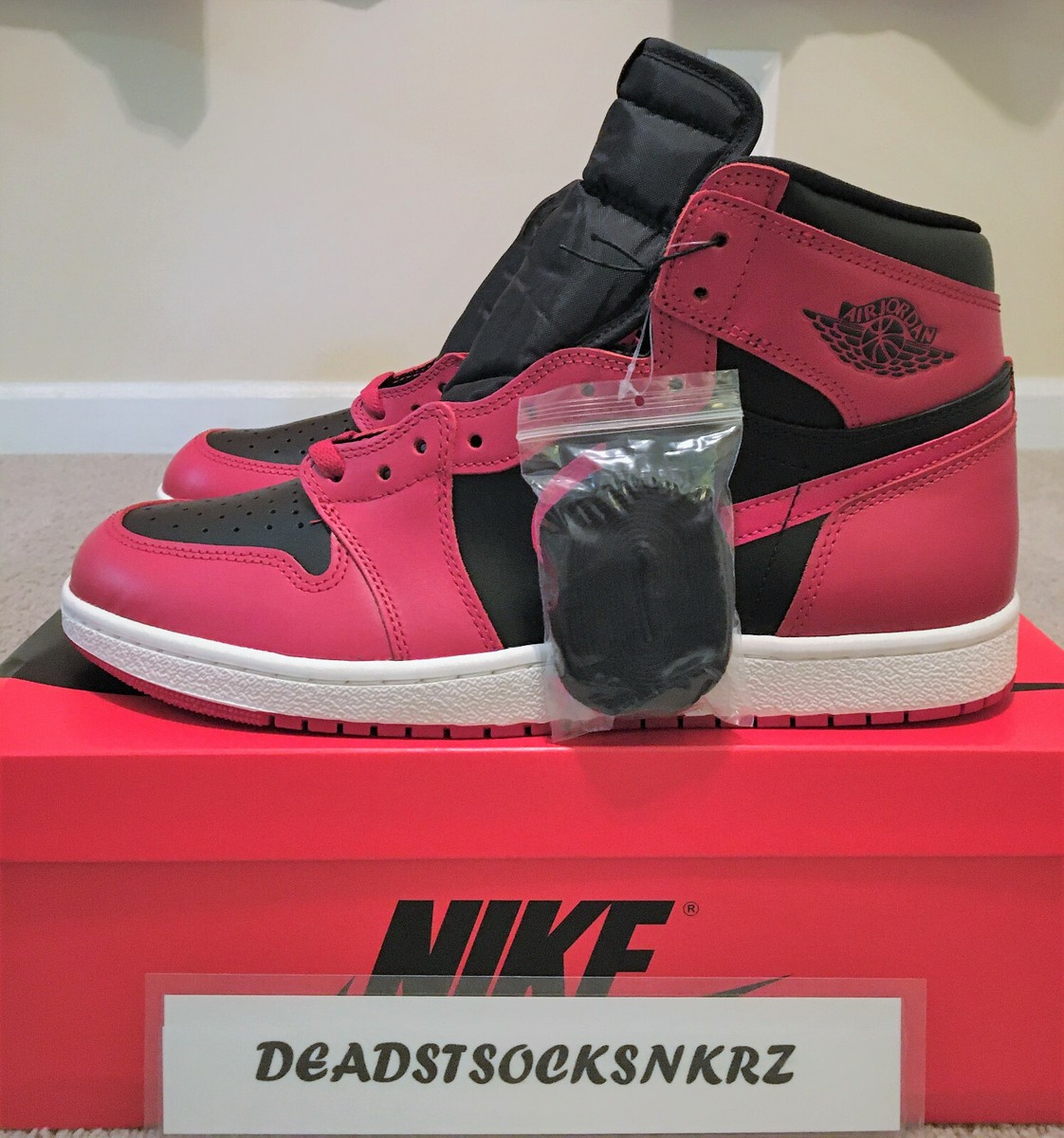 【メーカー包装済】 Jordan Air Nike 2020 1 BQ4422 Red Varsity OG '85 High Retro 靴