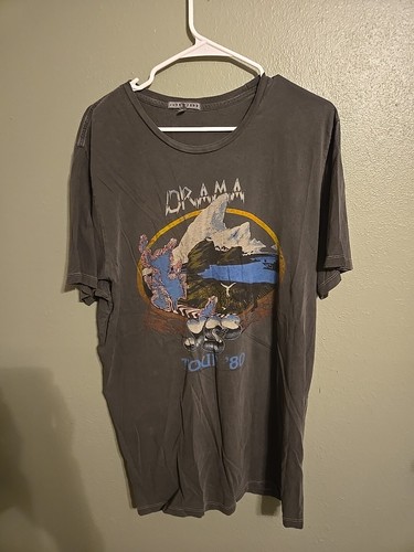 Vintage 1980 Yes Drama Tour Concert T Shirt Rare XL Junkfood