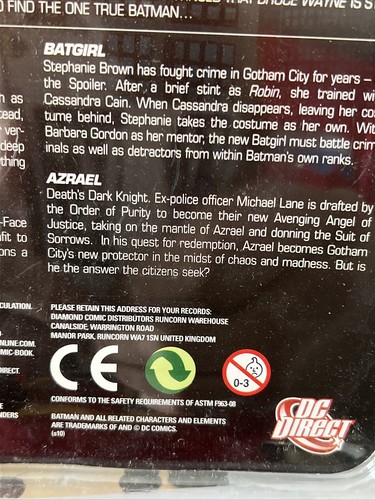 "Figura de acción 2010 DC Direct Toys Batman Reborn serie 1 Israel 7"" = sellada =" - Imagen 4 de 4