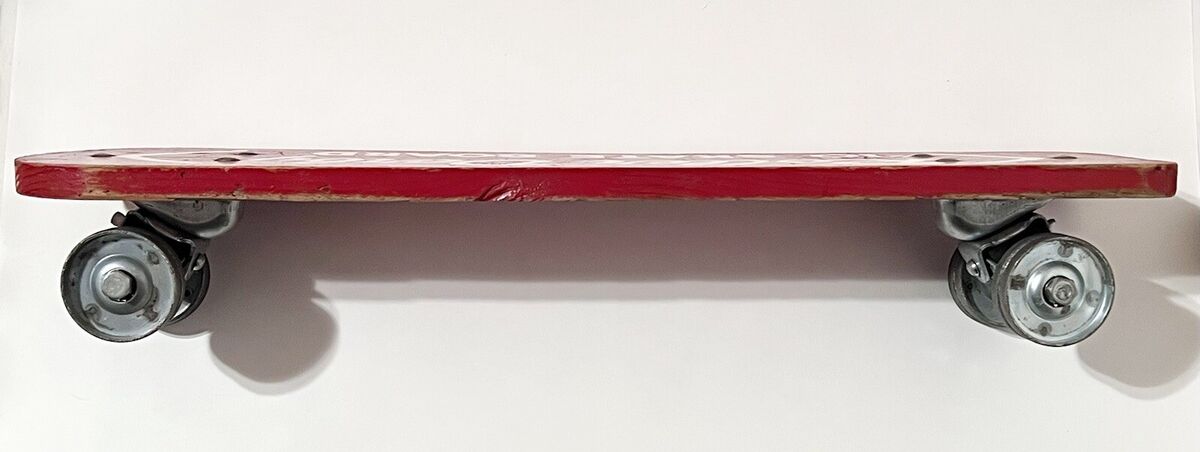 超美品 DERBY ROLLER 1960's Vintage #10 Wheels Metal W/ Board Skate 完成品、コンプリートセット