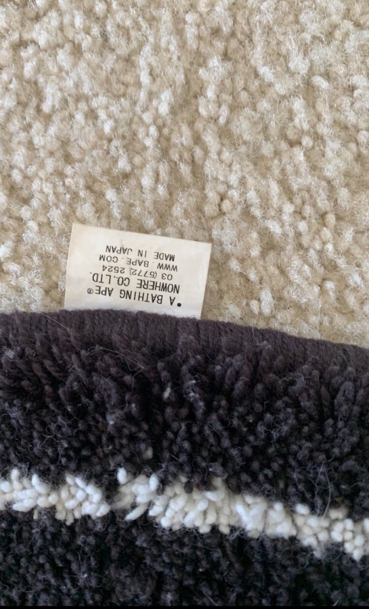 New A BATHING APE Ape Head BUSY WORKS RUG MAT Auth from BAPE JAPAN