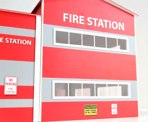 Fire Station Building 1:43 Scale – Diorama model kit fire department display - Picture 9 of 18