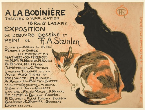 Reproduction théophile Steinlen : affiche d'exposition - impression d'art - Photo 1/1