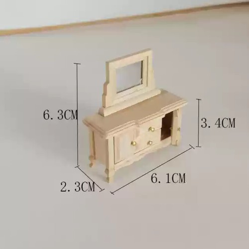 1PC 1:24 Scale Dollhouse Miniatures Furniture Cabinet Wardrobe Bed Accessories - Picture 13 of 23