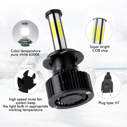 Faros LED H7 H11 6 lados haz alto bajo blanco para Hyundai Tiburon 2007 2008 - Imagen 8 de 12