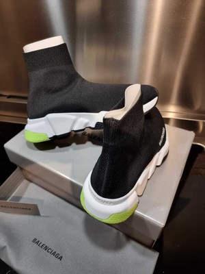 balenciaga speed trainer black and green