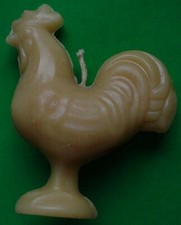 Vintage Solid Wax Standing Rooster Candle unused wick