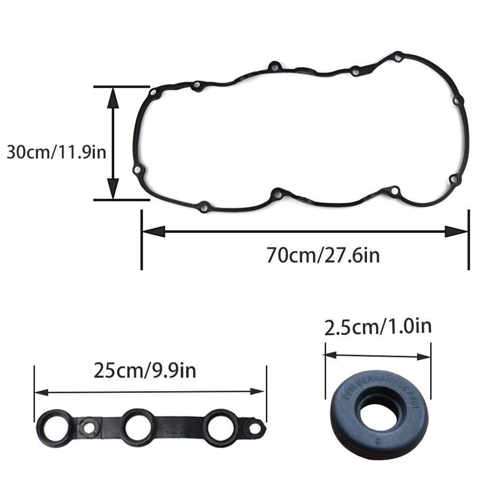 Juego de juntas y sellos de cubierta de válvula para BMW 2002-2006 E46 E60 525i 530i 330Ci X5 X3 EE. UU. Foto 3 de 4