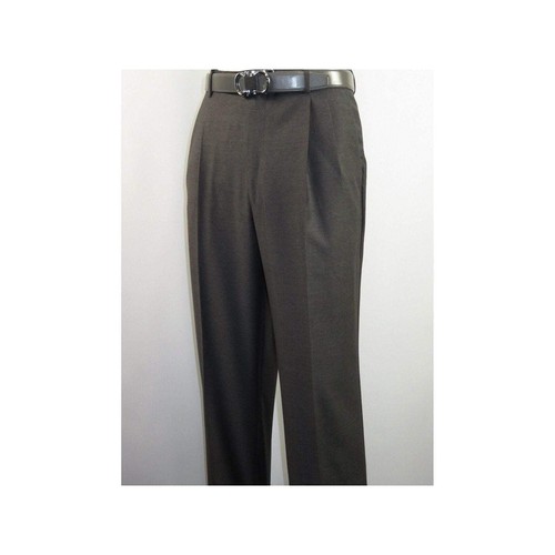 Pantalones Para Hombre G.Manzoni Ninguna Arruga Lana Super 120's #056 Gris Hecho en Italia - Imagen 5 de 8