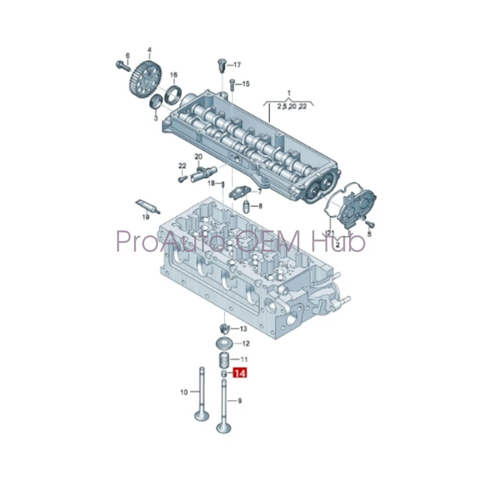 036109675A OEM 16Pcs Elring Valve Steam Seals For AUDI A3 A4 A5 Q5 VW CC Eos 2.0 Foto 2 de 2