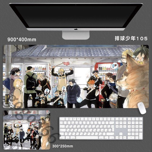 Alfombrilla de ratón Haikyuu!! Alfombrilla de ratón para juegos de escritorio alfombrilla de gran tamaño alfombrilla de mesa de anime - Imagen 4 de 11