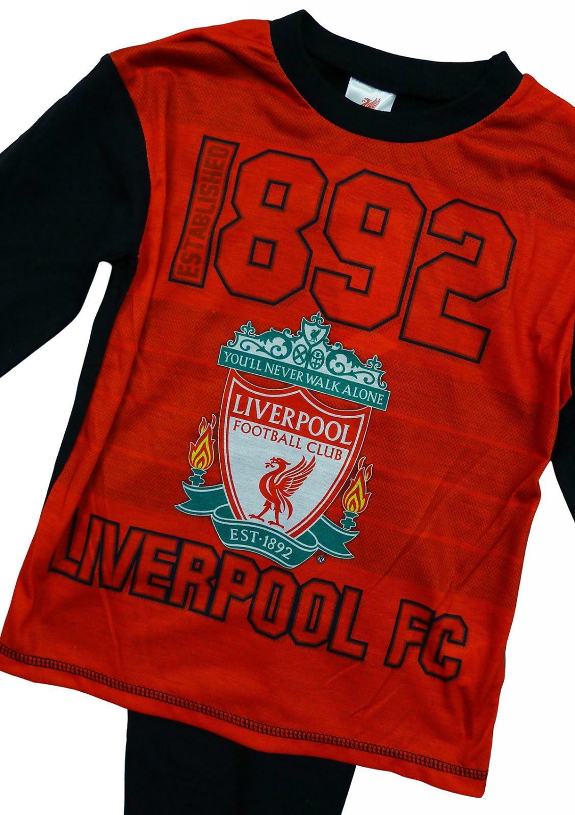 Boys Pyjamas LIVERPOOL F.C 1892 Reds LFC. Pjs Football Pajamas 4 to 12