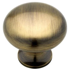 (5 Pack) 1-1/4 inch Modern Individuals Smooth Knob Antique Brass