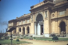 1955 Cairo Egypt The Egyptian Museum Africa 1950s Red Border Kodachrome Slide