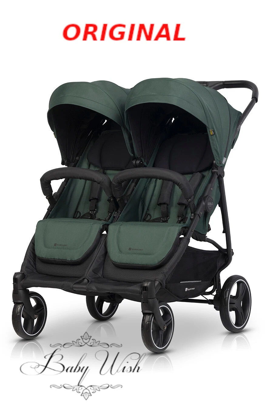 EUROCART DOBLO Twin Buggy Stroller Pushchair for two kids + SOFT carrycot