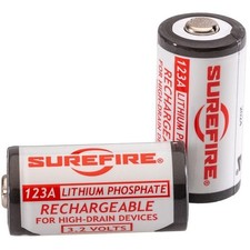 SureFire Lithium Iron Phosphate Rechargeable 123A Batteries  Charger