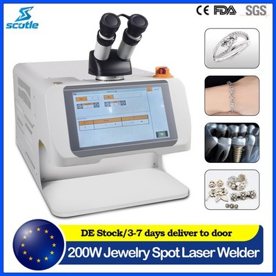 200W Laser Punktschweißgerät für Schmuck Gold Silber und Dentallabore DE Stock