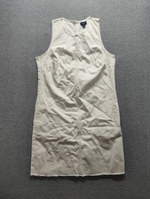 J Crew Women Mini Dress 2 White Denim Crew Neck Sleeveless 100% Cotton Casual