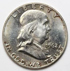 1962-D 50c Franklin Silver Half Dollar Uncirculated - RAW - Toned - Nice Luster
