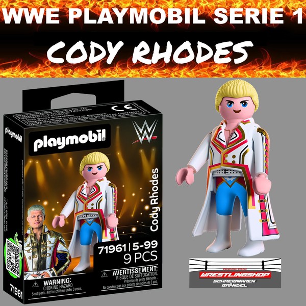 WWE Playmobil Serie 1 Cody Rhodes - Wrestling Action Figur RAW Basic Elite 71961-image