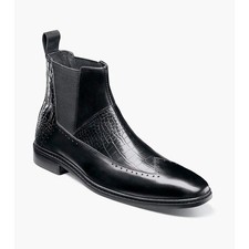 Stacy Adams Shoes Garza Wingtip Chelsea Boot Black Size 7 — photo 2