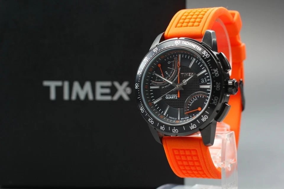 Top NEUWERTIG / Full Set TIMEX Intelligent Quartz T2N707 Chronograph 43mm Her... - Bild 3 von 4