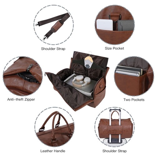 Carry On Garment Bag, Waterproof Mens Garment Bag for Travel Business, Large ... - Picture 4 of 8