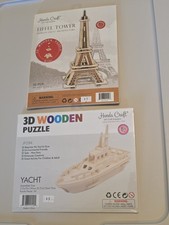 Hands Craft 3D Puzzles Eiffel Tower  Yacht New