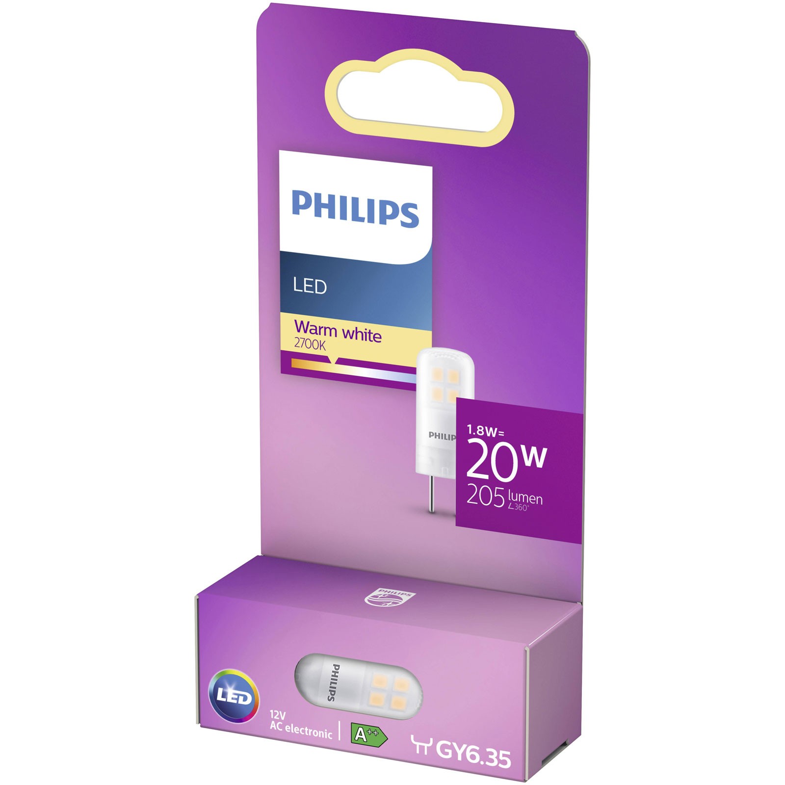 Philips Lighting LED Bulb 1.8W Warm White GY6.35 Pin Base