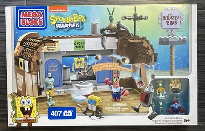 2014 Mega Bloks 94613 SpongeBob SquarePants Krusty Krab Attack 407PCS NIB