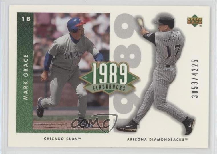 2002 Upper Deck Authentics 1989 Flashbacks 3053/4225 Mark Grace #F6 ma3